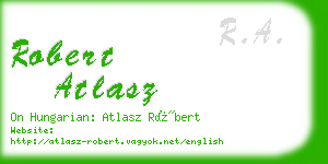 robert atlasz business card